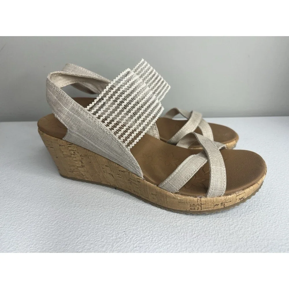 Skechers Beverlee High Tea Wedge Sandals Women's Size US 9